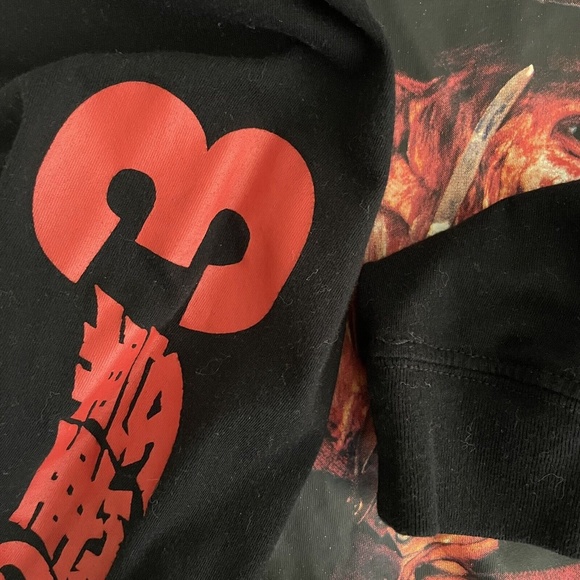 Nightmare On Elm Street 3 Freddy Krueger Long Sleeve Graphic Crew Neck Shirt - Picture 5 of 7